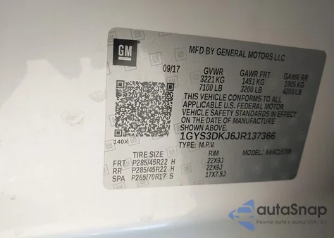 2018 Cadillac Escalade Platinum из США, поврежденный, VIN 1GYS3DKJ6JR137366